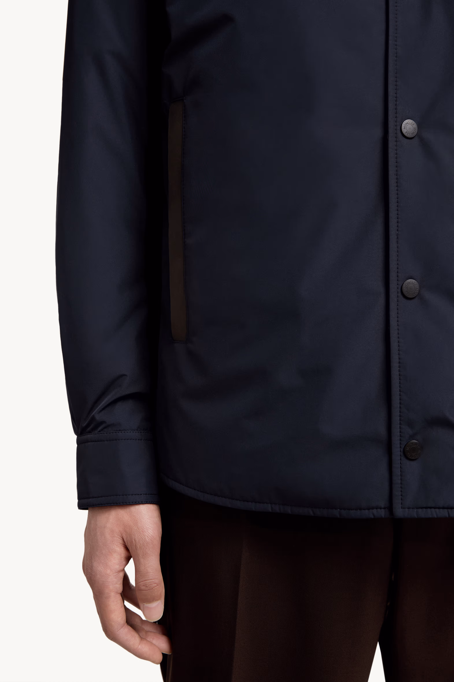 Gascogne Water-Repellent Down Shirt Jacket Men Navy Blue Moncler 6